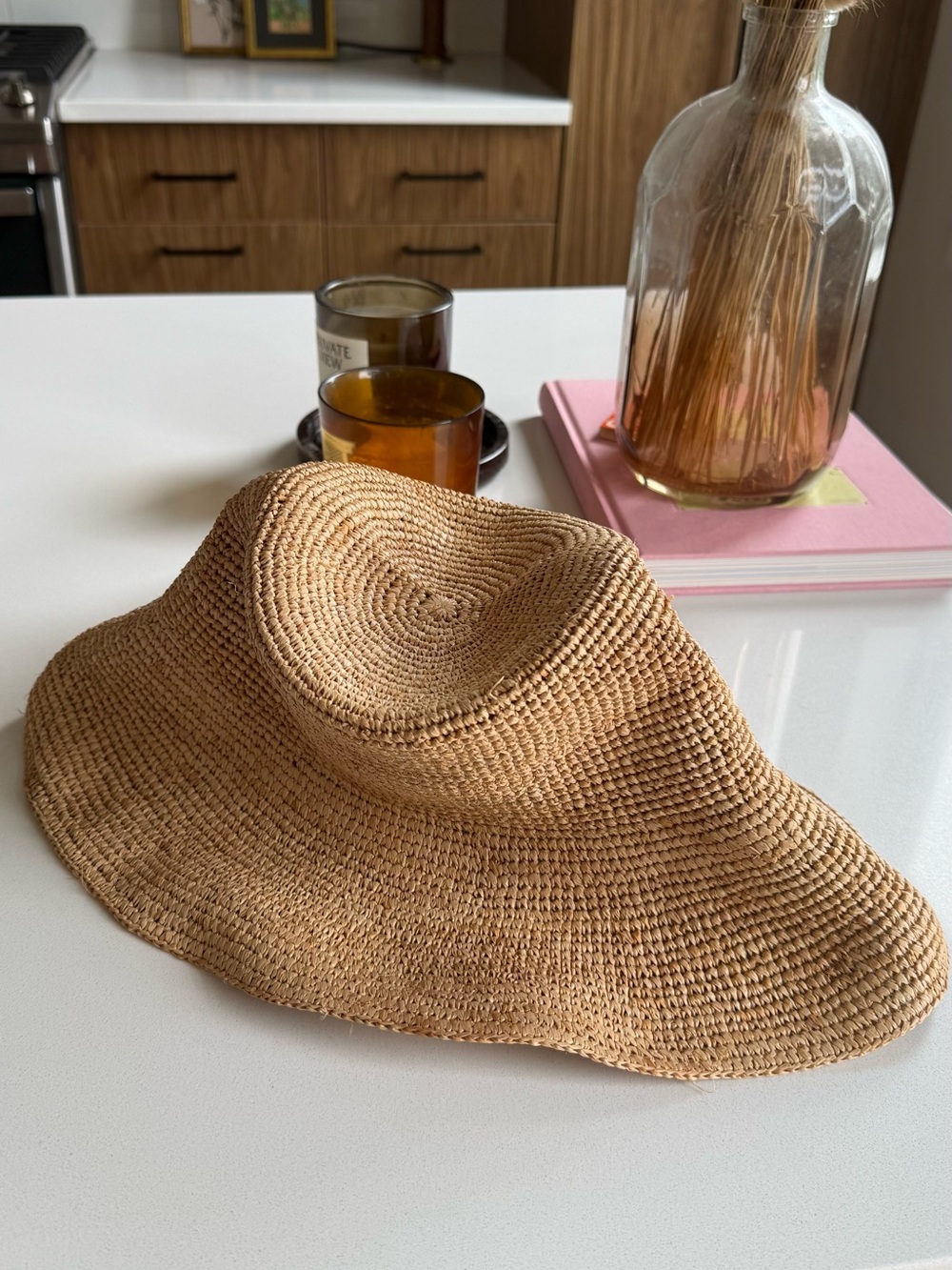 Jenni Kayne Woven Straw Bucket Hat - Natural Tan - Picture 2 of 4